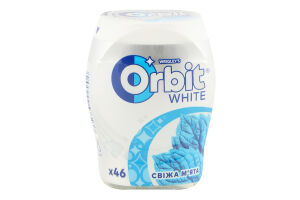 Гумка жувальна без цукру з підсолоджувачами Свіжа м'ята Природна білизна зубів White Orbit п/б 64г