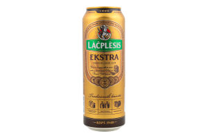 Пиво 0.568л 5.2% світле пастеризоване Ekstra Lacplesis з/б