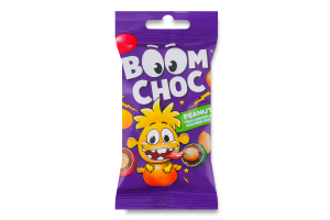 Драже Арахіс у молочному шоколаді та різнокольоровій глазурі Boom Choc м/у 45г