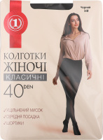 Колготи жіночі чорні 40ден р.3 ТМ "1"