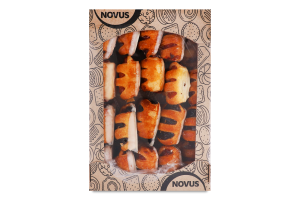 Печенье сдобное слоеное Ассорти фруктовое Novus к/у 400г