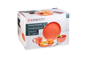 Набір посуду Ernesto рожевий матовий 24 предмети