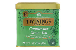 Чай зеленый листовой Gunpowder Twinings ж/б 100г