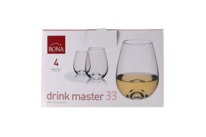 Набор бокалов для напитков 350мл №4221-0-330-0-6-S-9-4 Drink master 33 Rona 4шт