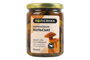 Гриби мариновані Польські Полісянка с/б 360г