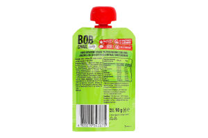 Пюре фруктово-ягодное для детей от 6мес гомогенизированное Яблоко-малина Baby Bob Snail д/п 90г