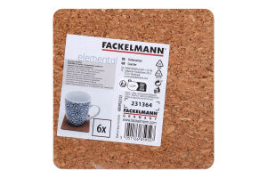 Н-р підставок Fackelmann Elemental корок 6*9,6х9,6