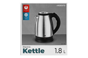 Електрочайник 1,7л сріблястий метал Ardesto