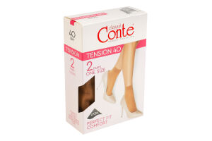Шкарпетки жіночі Conte elegant Tension 40den 23-25 bronz 2пари
