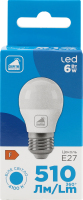 Лампа світлодіодна 6W Е27 4100К 220V №STLG45274-6W G45 Секретні технології 1шт