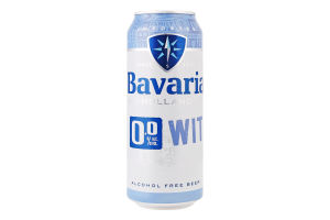 Пиво Bavaria WIT б/а світле нефільтроване 0,5л з/б