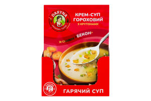 Крем-суп гороховий з крутонами Бекон Daryna м/у 18г