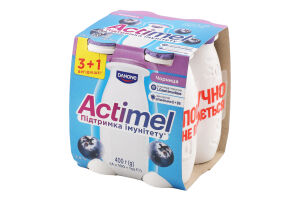 Продукт кисломолочный 1.4% Черника Actimel к/у 4x100г