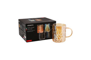 Чашка Shine mix 260мл боросилікатне скло 4шт Ardesтo