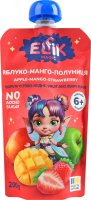 Пюре для дітей від 6міс без цукру гомогенізоване стерилізоване Яблуко-манго-полуниця Elfik Magic д/п 200г