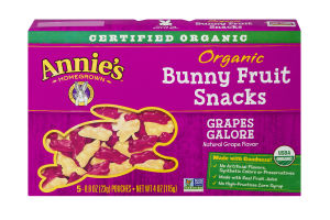 Annie's Homegrown Organic Bunny Fruit Snacks Grape - 5 CT