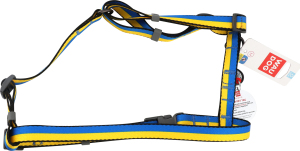 Шлея д/собак Колорс оф Фрідом з QR паспортом H-образна нейлон пластиковий фастекс р.M 20мм А40-70см В50-80см 5150-4020 ВауДог