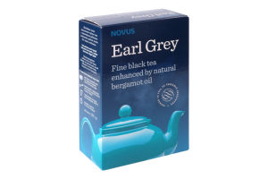 Чай чорний цейлонський байховий з олією бергамоту Earl Grey Novus к/у 100г
