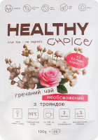 Чай гречаний необсмажений гранульований з пелюстками чайної троянди Ку Цяо Healthy Choice д/п 100г