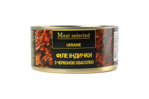 Філе індички з червоною квасолею 325г ж/б Meat selected