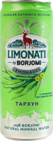Напиток безалкогольный сильногазированный соковый пастеризованный Тархун Limonati Borjomi ж/б 330мл