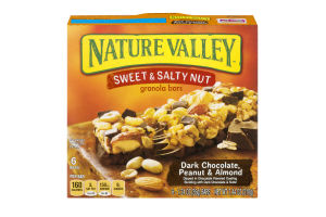 Nature Valley Sweet & Salty Nut Granola Bars Dark Chocolate Peanut & Almond - 6 CT
