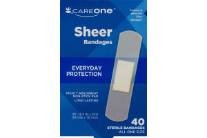 CareOne Bandages Sheer - 40 CT