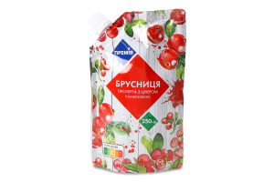 Бруcника протертая с сахаром Премія д/п 250г