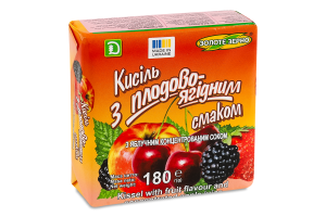 Кисель с плодово-ягодным вкусом с яблочным концентрированным соком Золоте Зерно м/у 180г