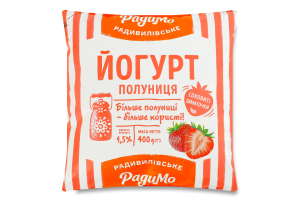 Йогурт 1.5% Клубника РадиМо м/у 400г