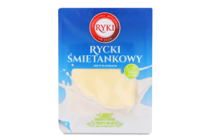 Сир Rycki Smietankowy 50% нарізка 300г газ/уп Ryki