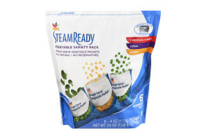 Ahold Steam Ready Single Serve Vegetable Packets - Broccoli Florets, Peas, Corn - 6 CT