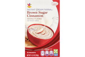 Ahold Instant Cream Farina Hot Wheat Cereal Brown Sugar Cinnamon - 10 CT