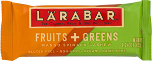 Larabar The Original Fruit & Nut Food Bar Fruits + Greens Mango Spinach Cashew