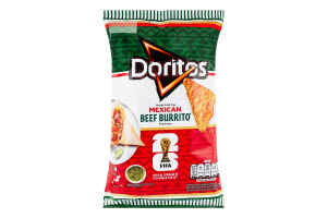 Чипсы кукурузные со вкусом мексиканского буррито с говядиной Doritos м/у 90г