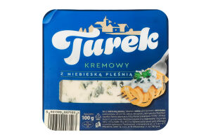 Сыр с голубой плесенью Сливочный Turek лоток 100г