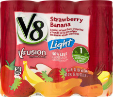 V8 V-Fusion Light Strawberry Banana - 6 PK