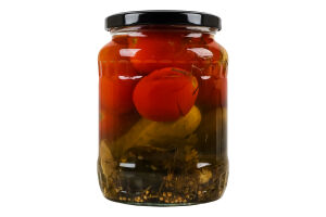 Овочі мариновані слабокислі стерилізовані Преміум Natur Bravo c/б 670г