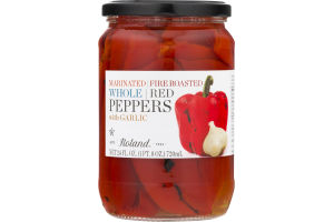 Roland Marinated Fire Roasted Whole Red Peppers with Garlic