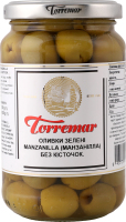 Оливки зеленые без косточек Манзанилла Torremar с/б 350г