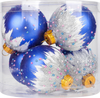 Набір куль новорічних А.С.К.60мм візерунч. малюнок