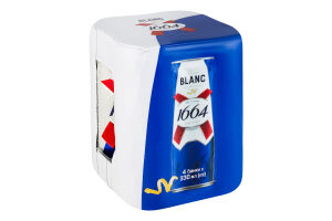 Пиво спеціальне 4х330мл 4.8% пшеничне світле пастеризоване Blanc Kronenbourg 1664 м/у
