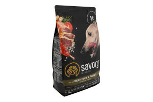 Корм д/собак з м"ясом качки та кролика сухий 3кг Сейворі