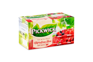 Чай чорний ароматизований зі шматочками фруктів ягодами Variation Box Pickwick к/у 20х1.5г