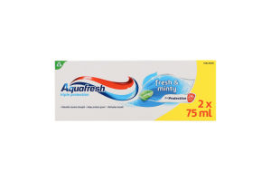 Паста зубна з фтором Освіжаюча-м'ятна Triple protection Aquafresh 2х75мл
