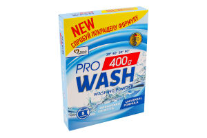 Порошок для прання універсальний Океанська свіжість Pro Wash 400г