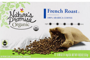 Nature's Promise Organic French Roast Coffee K-Cup Packs Dark Roast - 12 CT