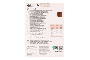 Футболка жіноча укорочена з круглим вирізом і довгими рукавами Giulia L/XL nero