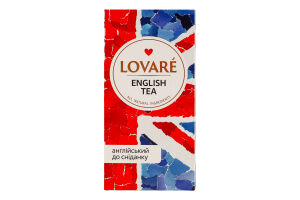 Купаж чая черного байхового мелкого English tea Lovare к/у 24х2г