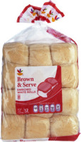 Ahold Brown & Serve Enriched White Rolls - 12 CT
